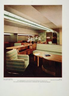 1935 Living Room Chair Modern Interior Design Print Original