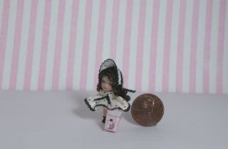 OOAK Miniature Baby Doll Dollhouse Handmade Tiny Liddle Kiddle Artist Art Kawaii