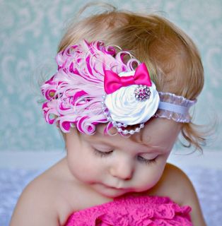 Baby Flower Feather Headband
