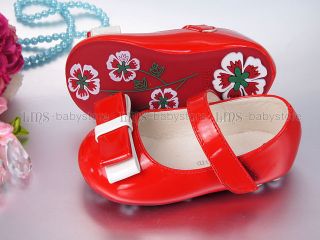 New Toddler Kids Girl Red Mary Jane Shoes Size 5 6 7 BS941