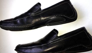 Cole Haan Nike Air Black Leather Driving Moccasins Loafers Mens Shoes Size 11