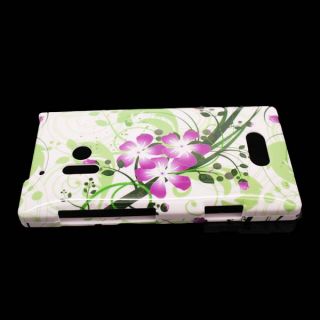 Green Lily on White Case for Nokia Lumia 928 Cell Phone Hard Skin Cover