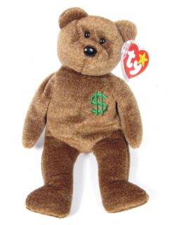 Candy Spelling's Beanie Baby Billionaire $ Teddy Bear 1 1st Signed Employee 1998