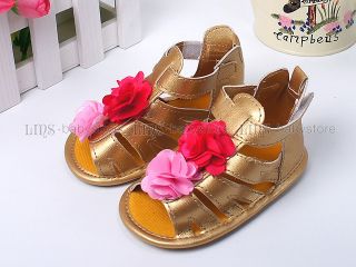 New Toddler Baby Girl Golded Sandals Shoes US Size 3 A1101
