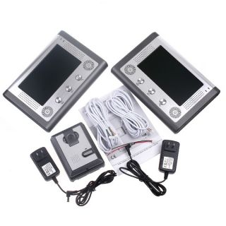7" Video Door Phone Doorbell TFT LCD Intercom Kit 1 Camera 2 Monitor Nightvision
