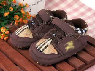 New Toddler Baby Boy Brown Checker Dress Shoes US Size 2 A897