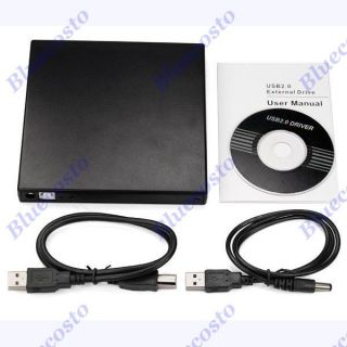 USB 2 0 to IDE CD DVD ROM Laptop Notebook Optical Drive External Enclosure Case