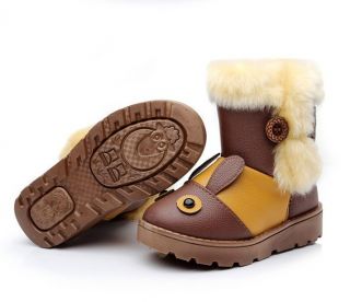 Chic Girls Baby Boys Winter Warm Snow PU Fur Ankle Boot Unisex Shoes Kids Infant
