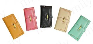New Fashion Women's Faux Leather Wallet Clutch Purse Credit Card Long Bag Casual