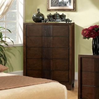 Colwood Transitional Style Brown Cherry Finish Bedroom Chest