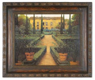 Garden Manor Wall Art Oil Painting Rustic Tuscan Home Decor French 46 x 39