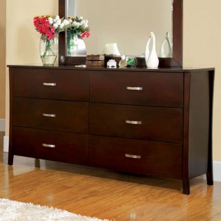 Midland Solid Wood Brown Cherry Finish Bedroom Dresser