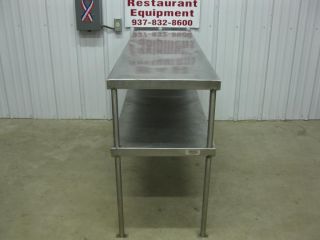60" x 18" Stainless Steel Double Over Shelf for 5' Work Prep Table
