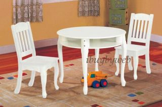 Kids Children Windsor Round Table Chair Set White New
