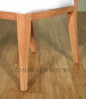 Unfinished Solid Mahogany White Muslin not Upholstered Dining Side Chair UCH003S