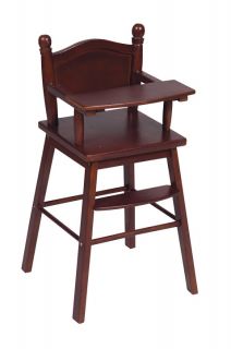 Guidecraft Heirloom Wood Toy Baby Doll High Chair Espresso Doll Furniture G98105