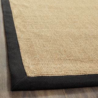 Natural Fiber Maize Black Sisal Carpet Area Rug 2' 6 x 8' Runner