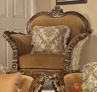 Formal Sofa Loveseat Chair Table 4 Piece Set Antique Style Traditional HD 260