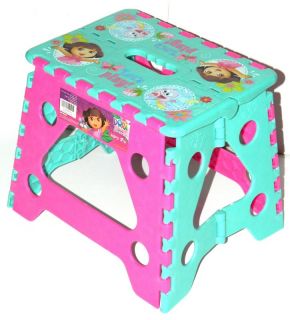 Portable Kids Folding Camping Step Stool Plastic Chair Dora The Explorer