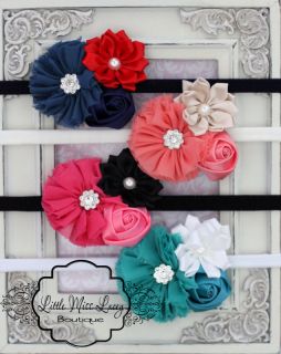 Baby Girl Newborn Toddler Ladies Fascinator Headband Flower Rose Chiffon Prop ©