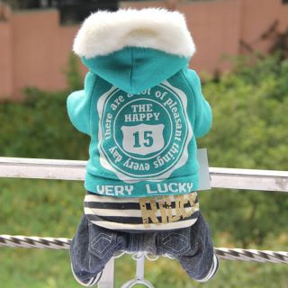 Autumn Winter Lucky Sports Dog Clothing Wear Coats Dog Jacket Sweater Clothes