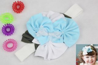 Unusual Cotton Girls Baby Rose and Flower Headband Hairband Bow
