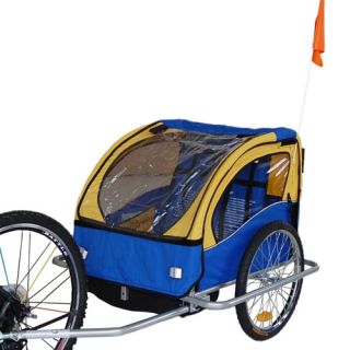 Children Bicycle Trailer Jogger 2 in 1 Combo Double Bike Jogging Stroller
