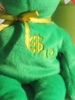 RARE Mint Ty Beanie Baby Babies Babie Bear Signed Employee Billionaire 15