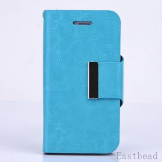 Dual Use Card Credit ID Wallet Flip Leather Case Cover for iPhone4 4G 4S 6 Color