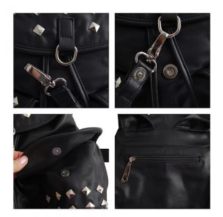 High Quality Rock Chic Style Stud Poket Backpack Celebrities Hot Style Backpack
