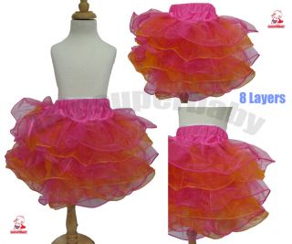 Age 1 4 Kids Baby Girl Lovely Colourful Pink Tutu Dress Pettiskirt Summer Party