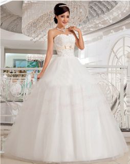 Luxury Heart Shaped Bra Bandage Princess Women Formal Wedding Dress Bride Dress
