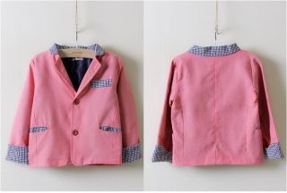 New Toddlers Kids Lattice Collar Formal Small Suit Korean Style Jacket Boys Coat