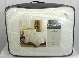 Madison Park Delancey 4 Piece King Sized Comforter Set White