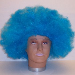 New Afro Wig Light Blue Costume Wigs Clown Jumbo Large