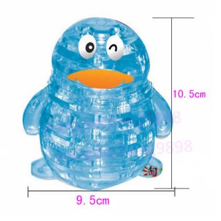 3D Crystal Puzzle Jigsaw Model DIY Penguin IQ Toy Furnish Gift Souptoys Gadget