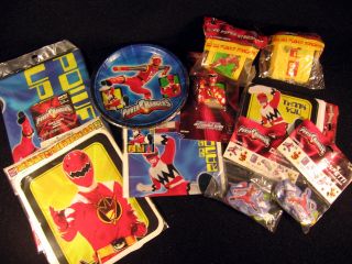 Power Rangers Birthday Party Supplies Plates Candle Table Cover Banner and More