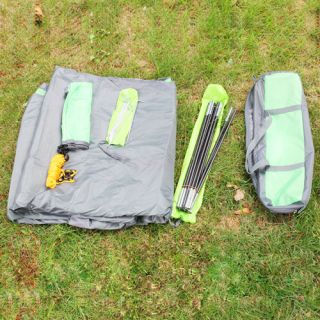Outdoor Hiking Two Person Four Season Portable Camping Folding Tent Green C785