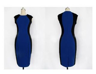 Womens Optical Illusion Slimming Stretch Bodycon Business Party Pencil Dress