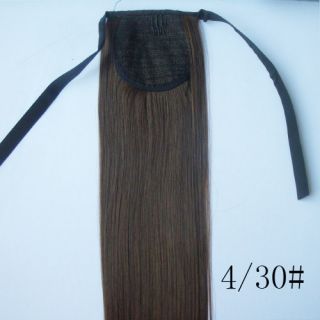 22inch Straight Ponytail Horsetail Hairpiece Clip in Hair Extension Mixed Colors
