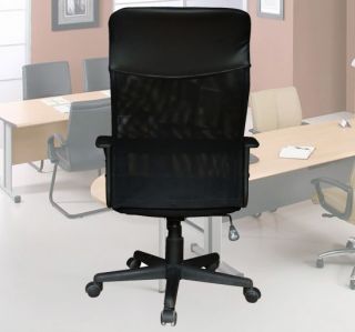 New Modern Design High Back Fabric Office Chair Black with Arms Classical Simple