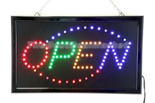 New Business LED Neon Bright Motion Open Sign w Multiple Colors 21"x13" 58