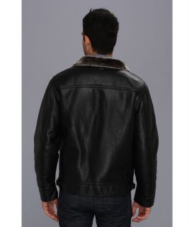 Calvin Klein Faux Leather Jacket W Faux Shearling Lining Cm39p125 Black