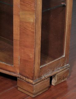 Antique English Walnut Art Deco Curio Display Cabinet c1940’s P106A