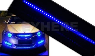 48 LED Blue Car Strip Lights 20 Modes Knight Rider Scan