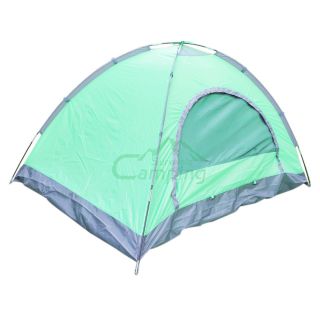 Outdoor Hiking Two Person Four Season Portable Camping Folding Tent Green C785