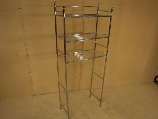 Standard Over The Toilet Wall Shelf 60in H x 24in w x 11in D Chrome Modern