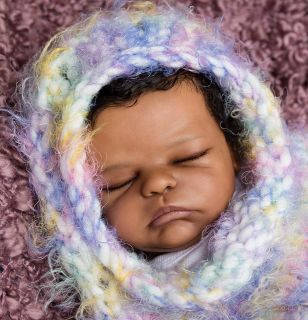 Kate Charles AA Ethnic Reborn Baby Girl Doll "Junior" Prototype 4 Ltd Ed 18in