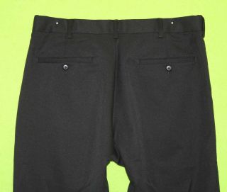 Savane Comfort Plus Sz 33 x 32 Mens Black Dress Pants Slacks BB21