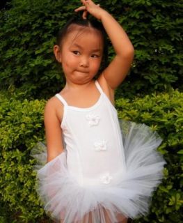 Hot Pink White Fairy Girl Party Leotard Ballet Tutu Dance Skate Dress 2 6Y
